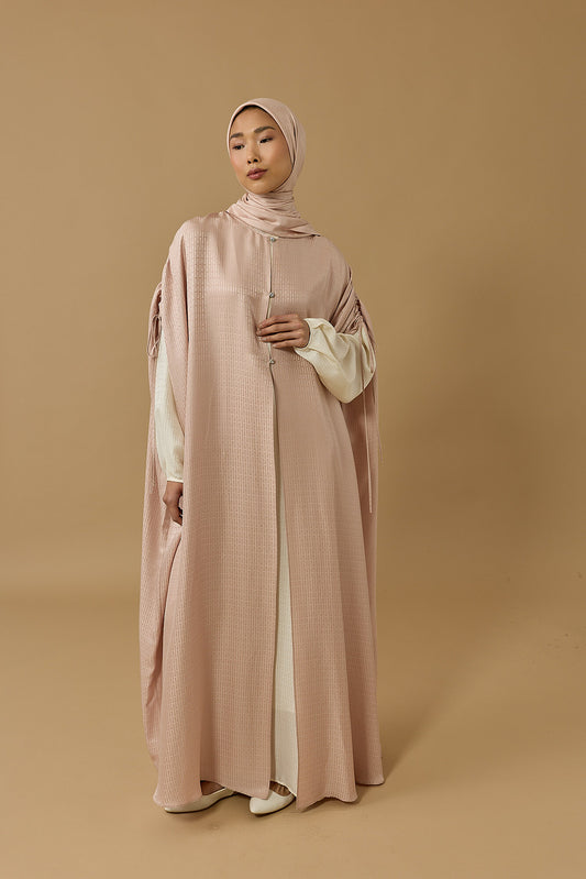 İman I Pudra İpek Abaya