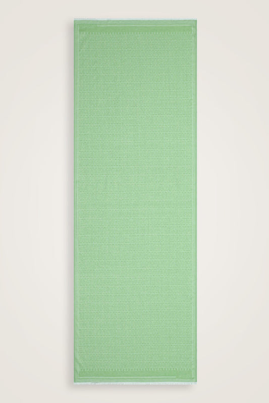Iman I Yeşil Pamuk İpek Şal 80x200