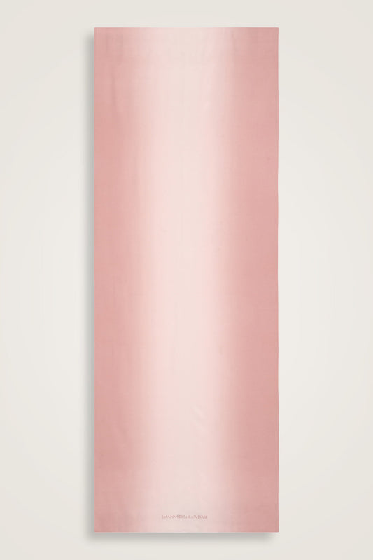 İmannoor x Rawdah Degrade Pembe Krep İpek Şal 70x210