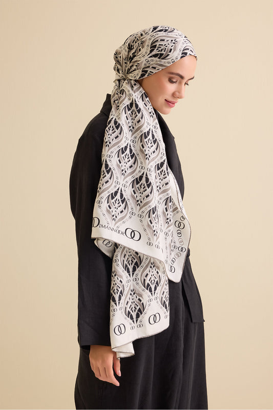 Lale Bej Pamuk İpek Şal 70x210