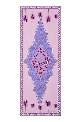 Anahtar Deliği Pembe Krep İpek Şal 80x210