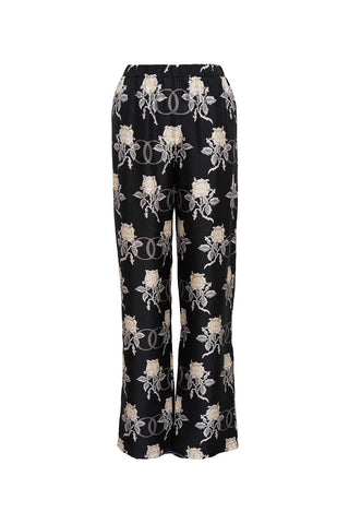 Aşk Siyah İpek Pijama Pantolon