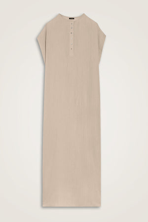 Journey to Love Beige Naia Cotton Sleeveless Dress