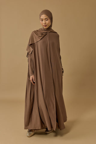Aşka Yolculuk Cappucino Penye Abaya