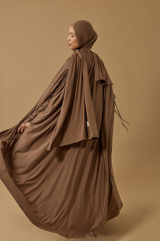 Aşka Yolculuk Cappucino Penye Abaya