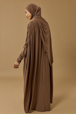 Aşka Yolculuk Cappucino Penye Abaya