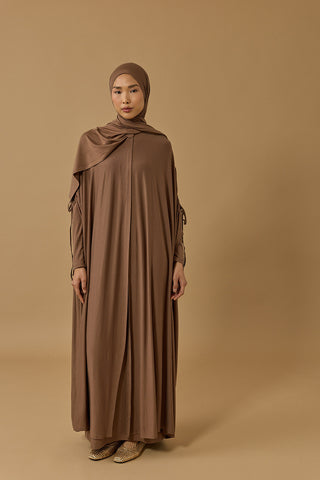 Aşka Yolculuk Cappucino Penye Abaya