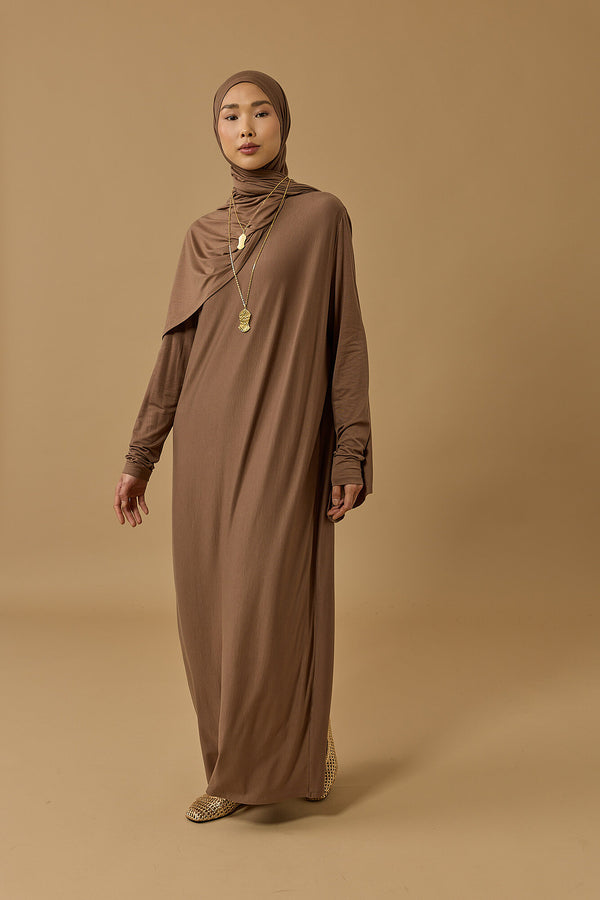 Journey to Love Cappuccino Cotton Dress