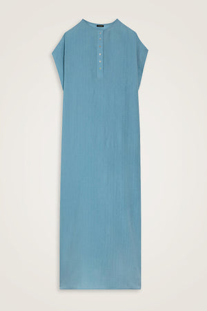 Journey to Love Naia Cotton Sleeveless Dress Aqua