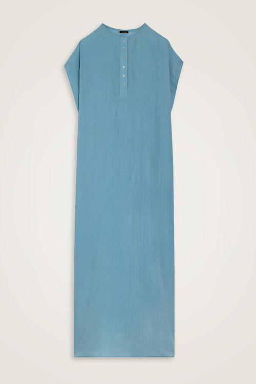 Journey to Love Naia Cotton Sleeveless Dress Aqua