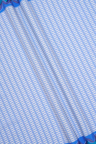 Aşkın Kanatları Mavi Krep İpek Kaftan Şalı 70x210