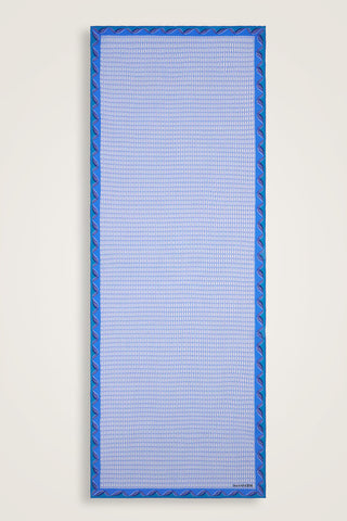 Aşkın Kanatları Mavi Krep İpek Kaftan Şalı 70x210