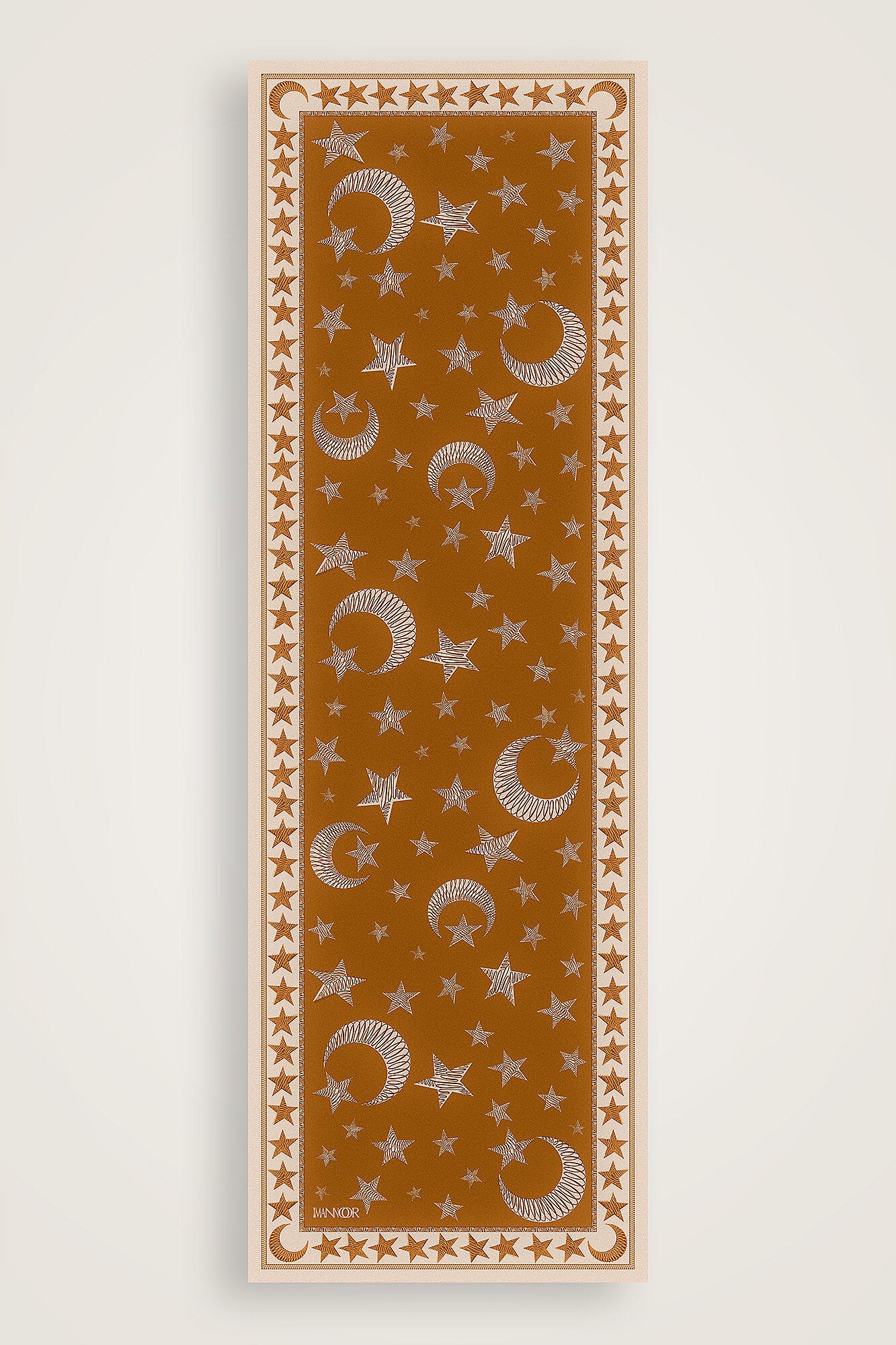 Ayla Yıldız Altın Pamuk Floş Şal 70x210