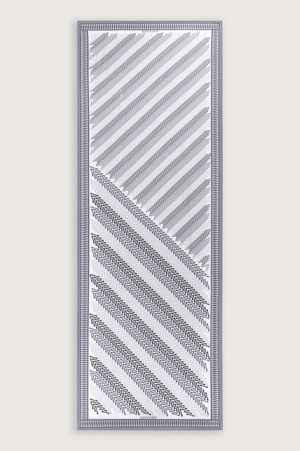 Balık Sırtı Mavi Floş Viskon Şal 70x210
