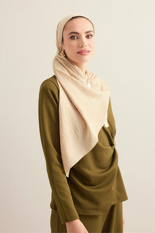 Bambunoor Antik Bej Naia Eşarp 95x95