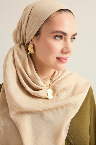 Bambunoor Antik Bej Naia Eşarp 95x95