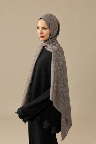Bambunoor Antrasit Naia Pamuk Şal 70x210