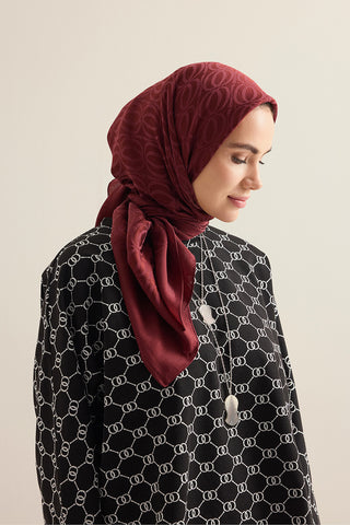 Bambunoor Bordo Naia Eşarp 95x95