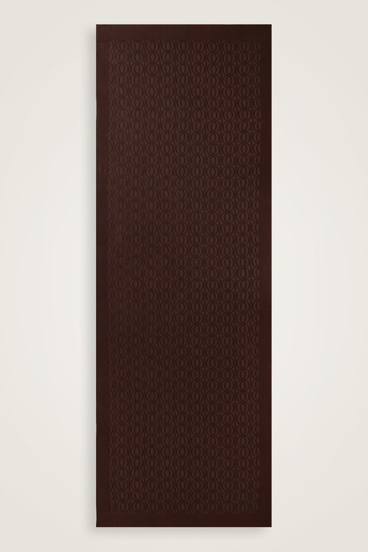 Bambunoor Kahve Monogram Jakar Naia Pamuk Şal 70x210