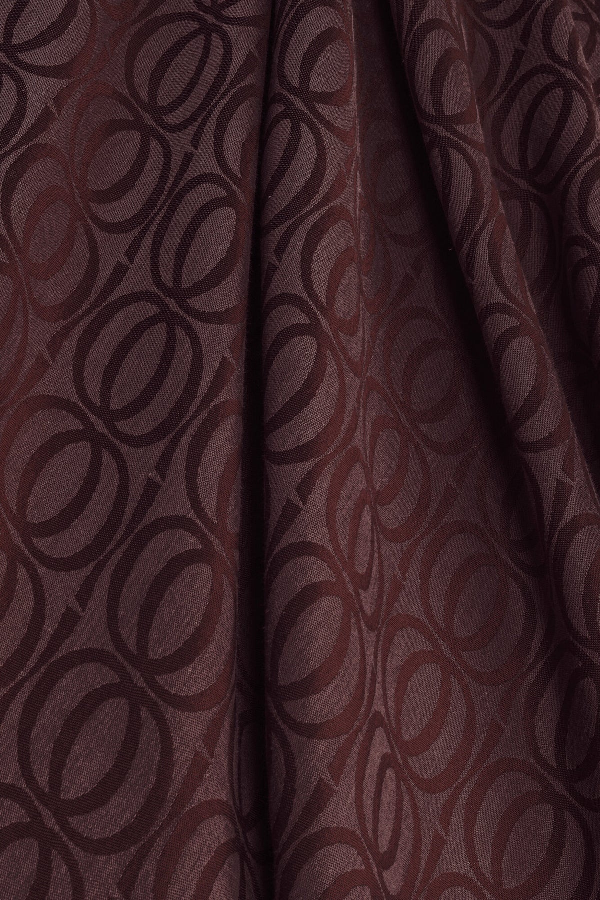 Bambunoor Kahve Monogram Jakar Naia Pamuk Şal 70x210