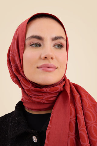 Bambunoor Kiremit Naia Pamuk Şal 70x210