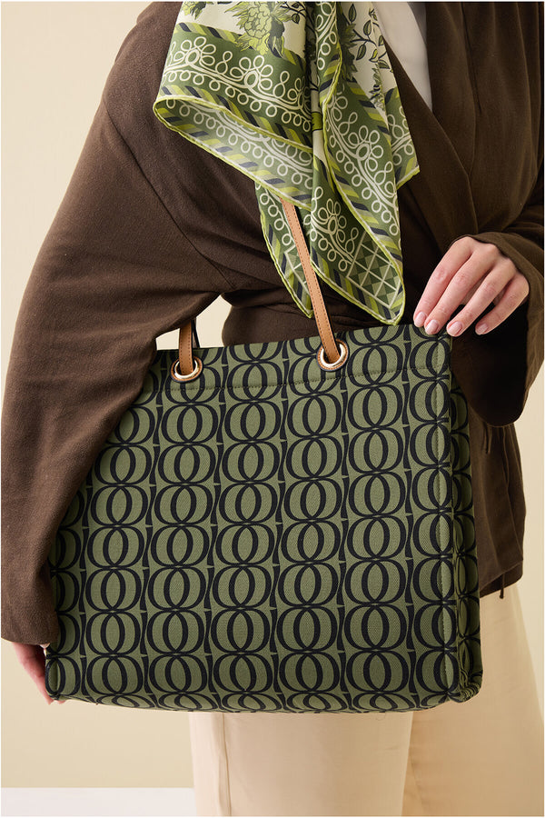Bambunoor Green-Black Box Bag