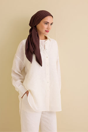 Fuchsia Linen Jacquard Shirt