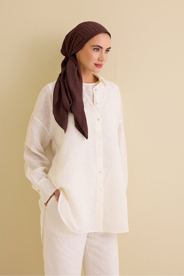 Fuchsia Linen Jacquard Shirt