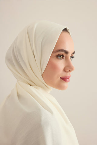 Bordür Bambunoor Kemik Yün İpek Şal 70x200