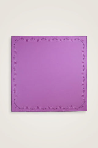 Bordür Noor Pembe-Açık Mercan Çift Taraflı Twill İpek Eşarp 94x94