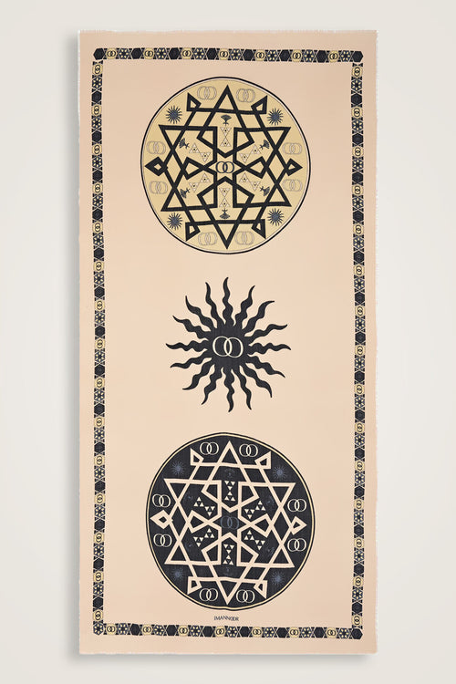 Buhara Bej Kaşmir İpek Şal 100x200