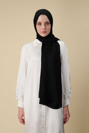 Large Bambunoor Black Spacious Tencel Shawl