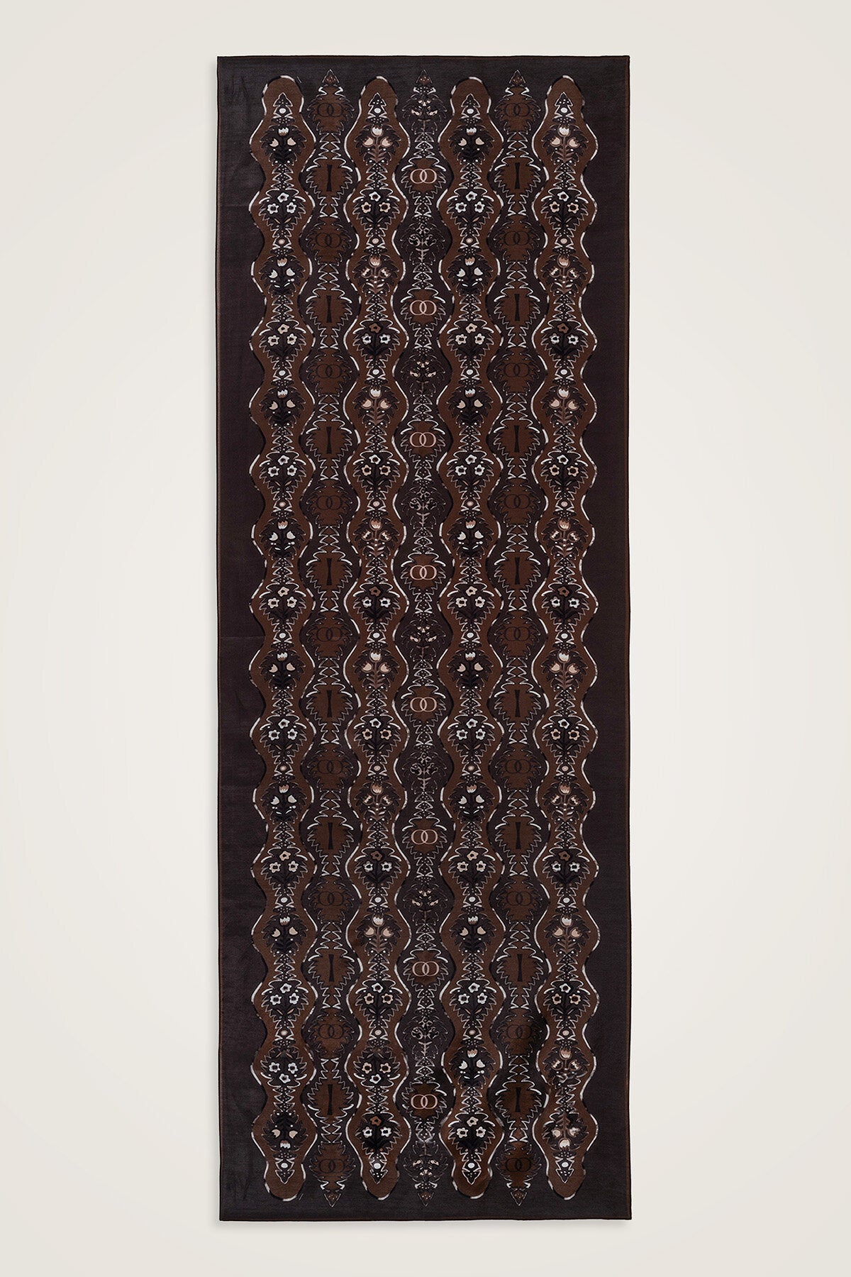 Çağlayan Kahve Pamuk Floş Şal 72x212