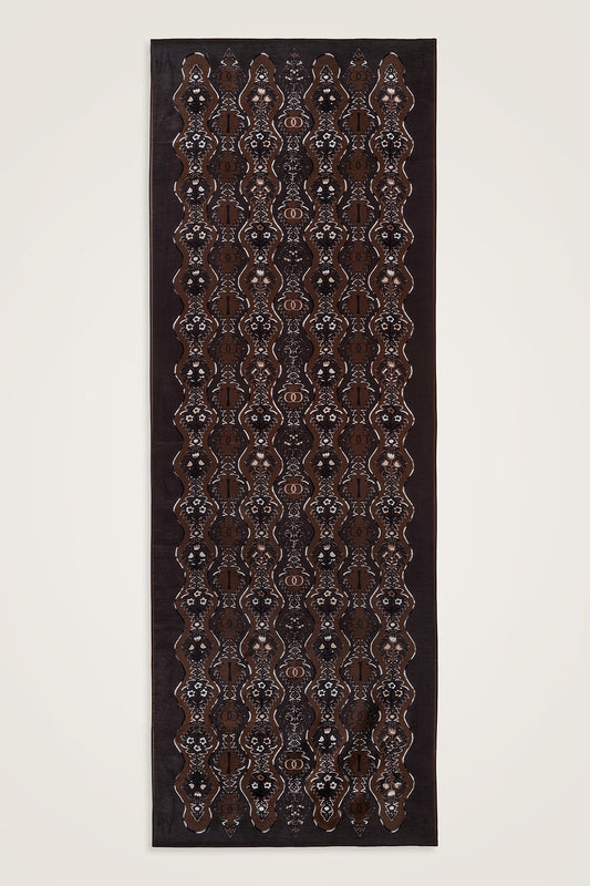 Çağlayan Kahve Pamuk Floş Şal 72x212