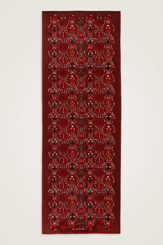 Çağlayan Kırmızı Pamuk Floş Şal 72x212