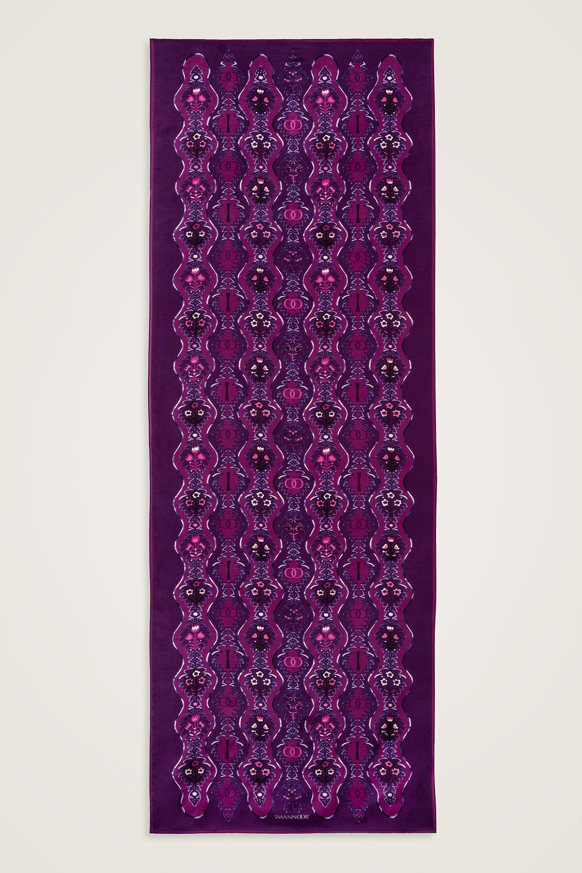 Çağlayan Mor Pamuk Floş Şal 72x212