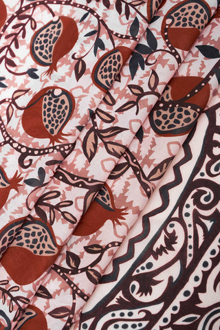 Cennet Narı Tarçın Pamuk Şal 70x210