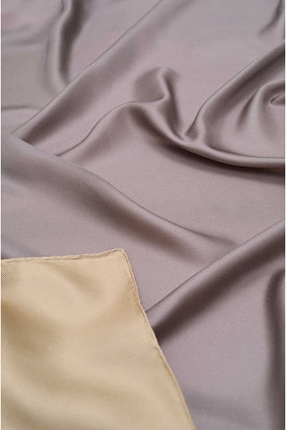 Çift Taraflı Gri Mulberry İpek Şal 70x210