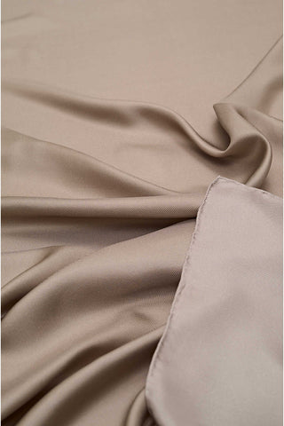 Çift Taraflı Taş Rengi Mulberry İpek Şal 70x210