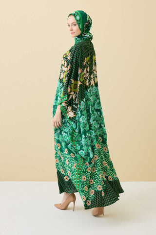 Çit Yeşil İpek Kaftan