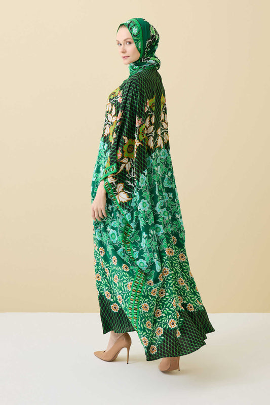 Çit Yeşil İpek Kaftan