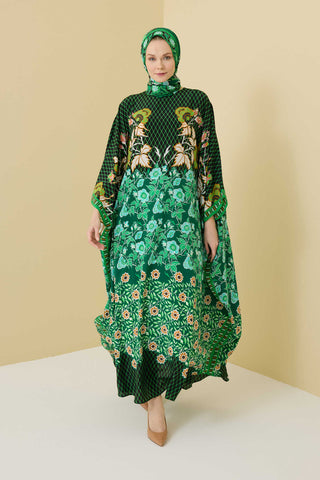 Çit Yeşil İpek Kaftan