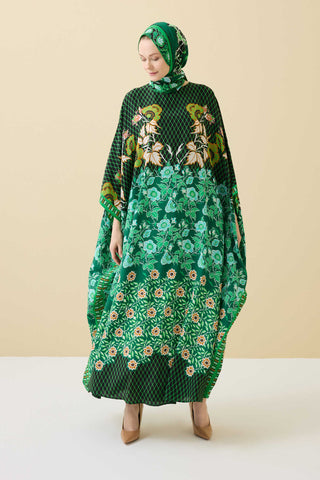 Çit Yeşil İpek Kaftan