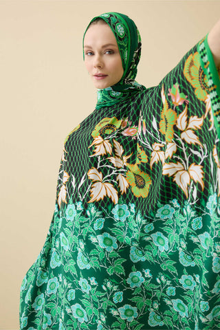 Çit Yeşil İpek Kaftan