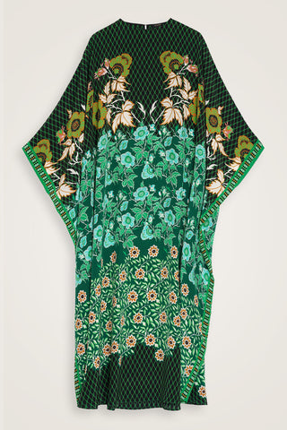 Çit Yeşil İpek Kaftan