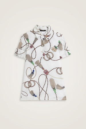 Children's Tassel Noor White Dress