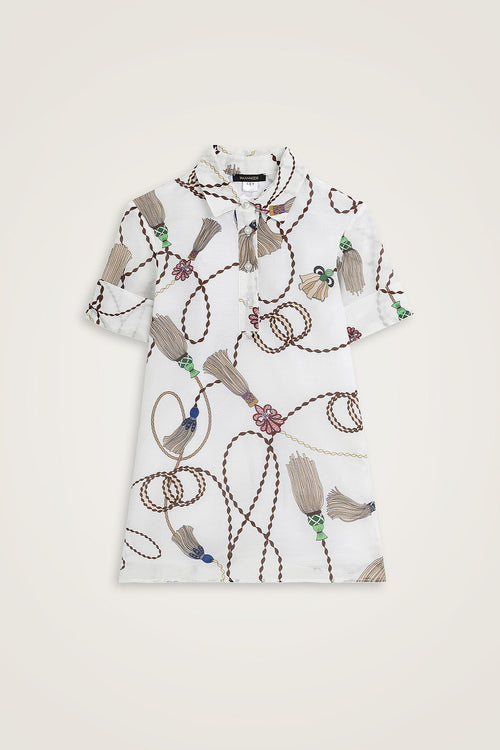 Children's Tassel Noor White Dress