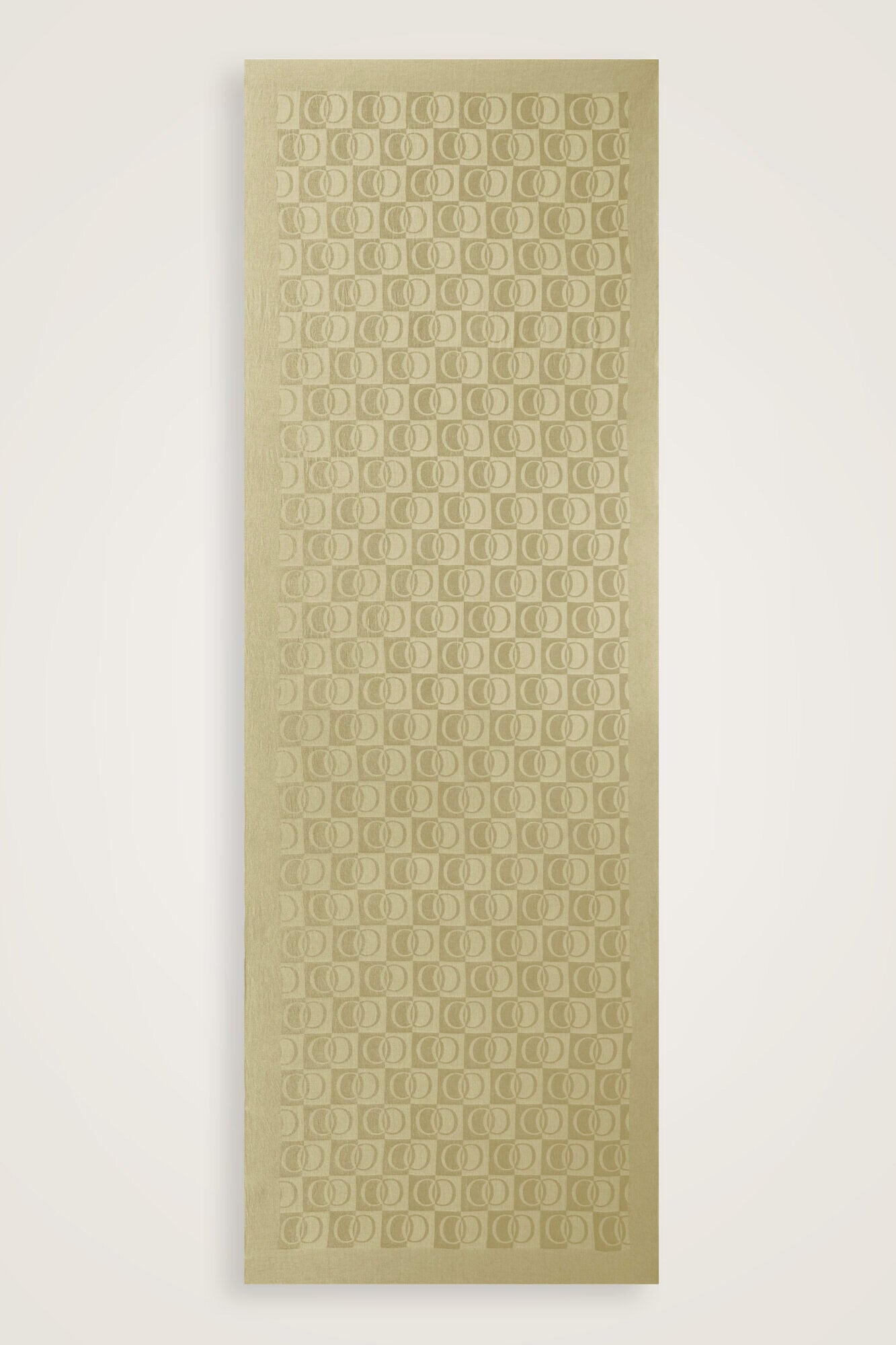 Dama Desen Altın Naia Pamuk Şal 70x200