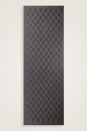 Checkerboard Pattern Naia Cotton Shawl Anthracite