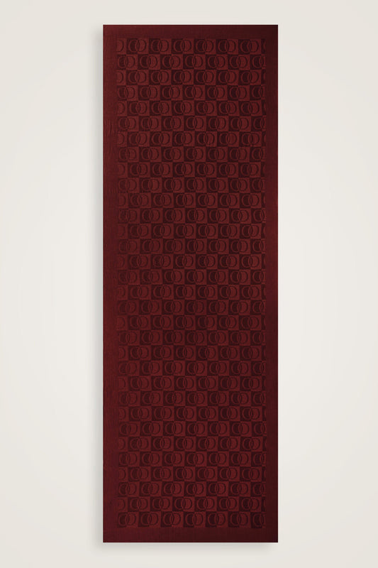 Dama Desen Bordo Naia Pamuk Şal 70x200